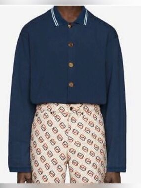 Gucci Polo Cotton Piquet size Large. Long sleeves 100% Cotton